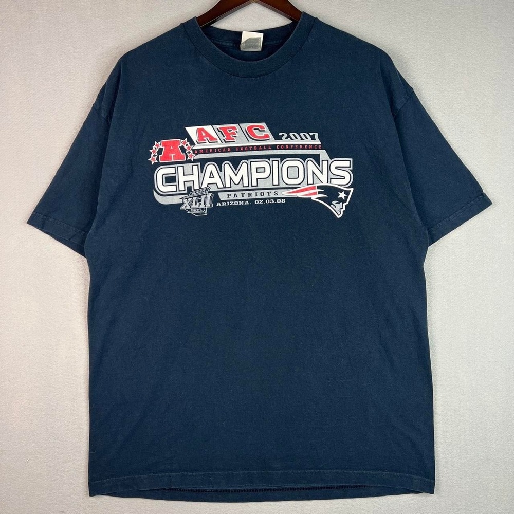 New England Patriots NFL Football AFC Champions 2007 Tee Shirt XL